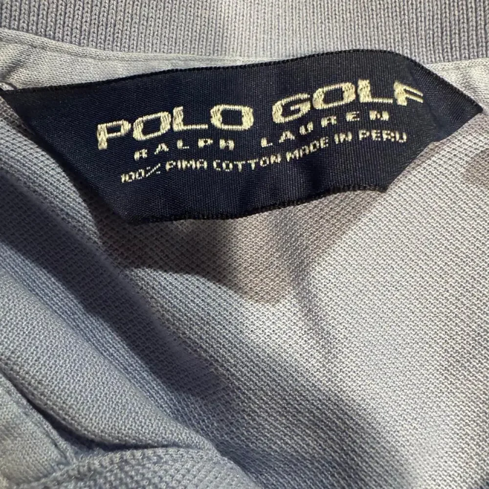 Polo Ralph Lauren Gray Striped Long Sleeve Polo Shirt Men’s XL